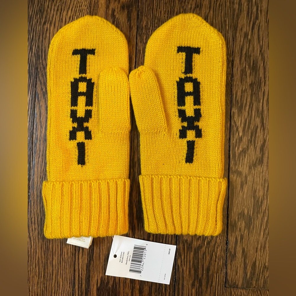 Kate Spade Yellow Taxi Mittens
